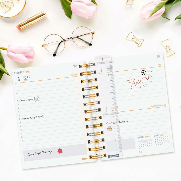 Agendă Finocam Phanter Multicolor 1/8 12 x 16,4 cm 2024-2025