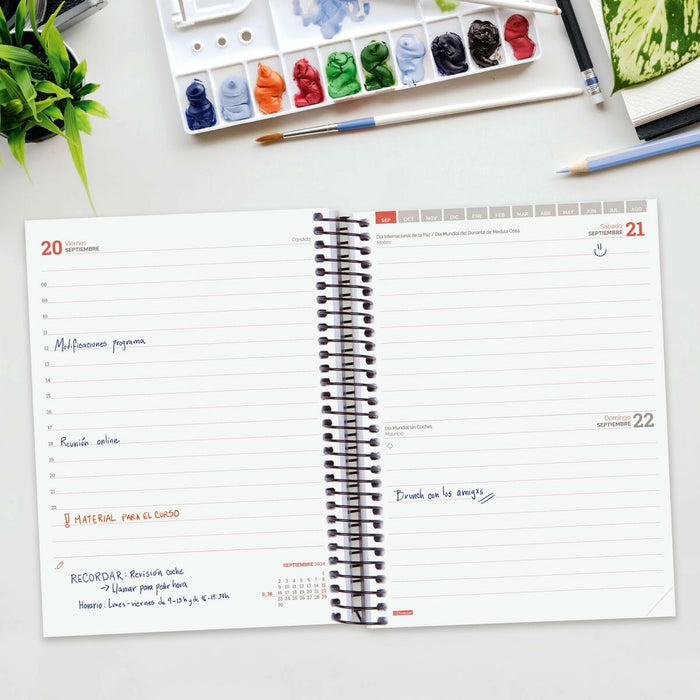 Agendă Finocam Albastru Cobalt 15,5 x 21,2 cm 2024-2025