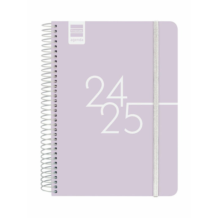Agendă Finocam Kart Liliachiu A5 15,5 x 21,2 cm 2024-2025