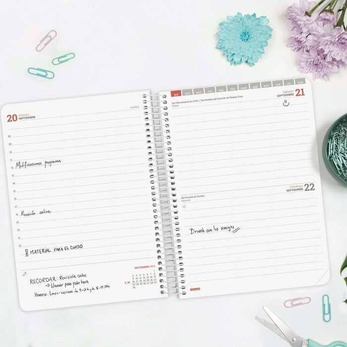 Agendă Finocam Kart Liliachiu A5 15,5 x 21,2 cm 2024-2025