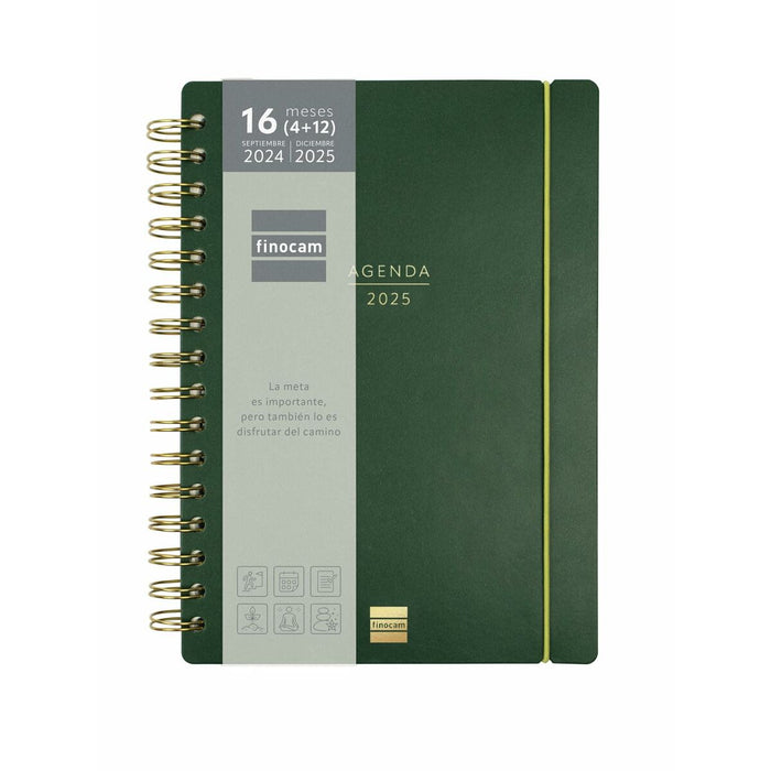 Agendă Finocam Haiku Verde A5 15,5 x 21,2 cm 2024-2025