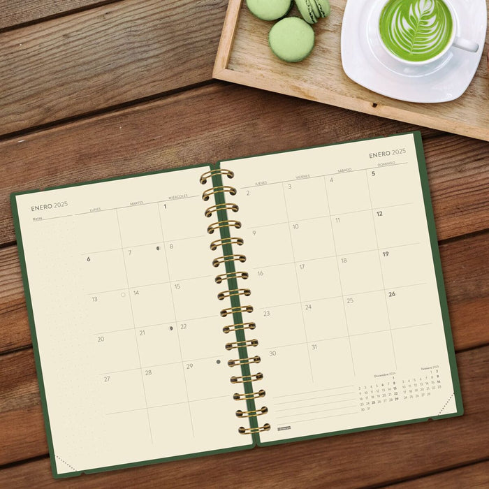 Agendă Finocam Haiku Verde A5 15,5 x 21,2 cm 2024-2025