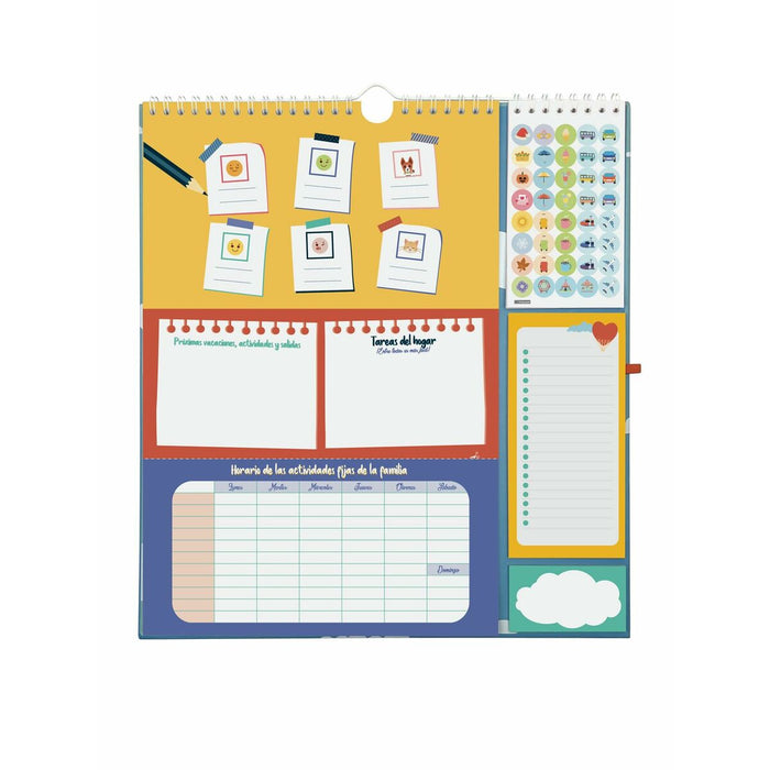 Calendar de perete Finocam Family 2024-2025 21,5 x 32,5 cm