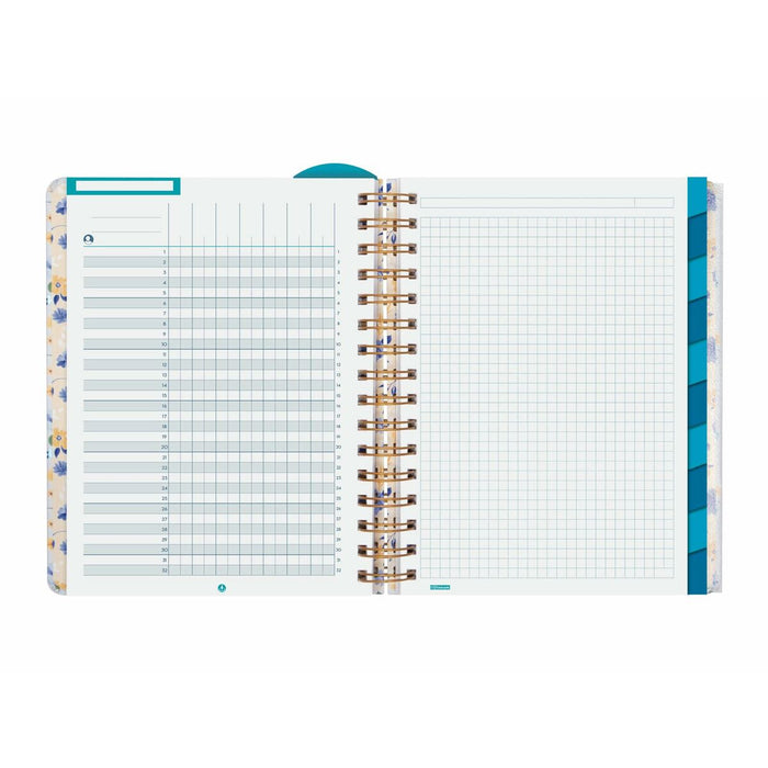 Agendă Finocam Flowers Multicolor Sfert 15,5 x 21,2 cm 2024-2025 Profesor