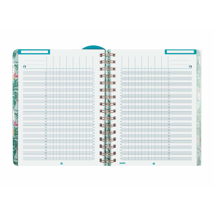 Agendă Finocam Tropic Multicolor Sfert 15,5 x 21,2 cm 2024-2025 Profesor
