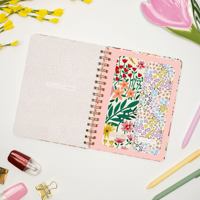 Agendă Finocam Moniquilla Garden Multicolor A5 15,5 x 21,2 cm 2024-2025