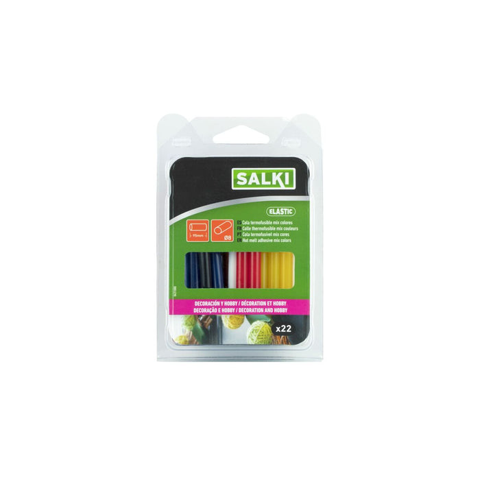 Batoane de adeziv topit la cald Salki 431088 Multicolor Decor Ø 8 x 95 mm 105 g (22 Unități)
