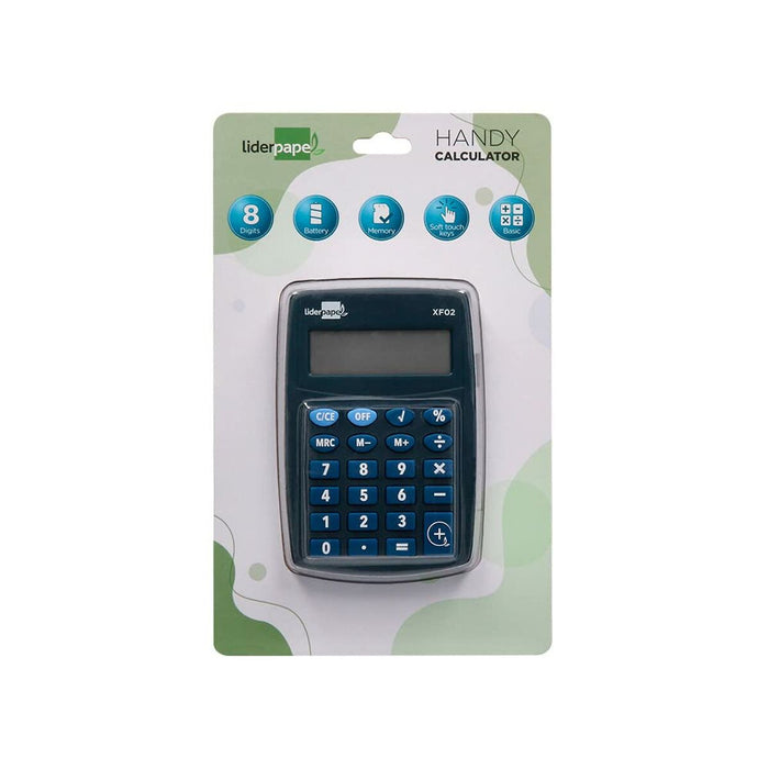 Calculator Liderpapel XF02 Albastru Plastic