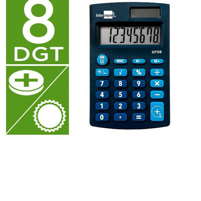 Calculator Liderpapel XF06 Albastru