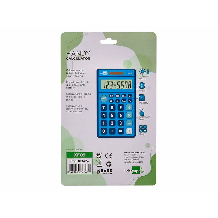 Calculator Liderpapel XF09 Albastru