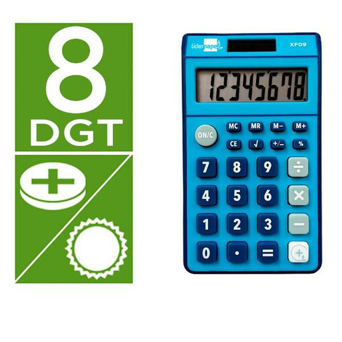 Calculator Liderpapel XF09 Albastru