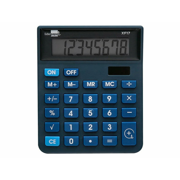 Calculator Liderpapel XF17 Albastru Plastic