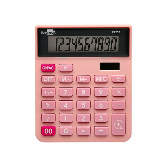 Calculator Liderpapel XF23 Roz Plastic