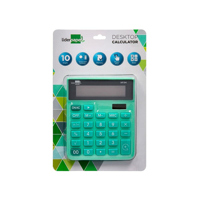 Calculator Liderpapel XF24 Verde Plastic