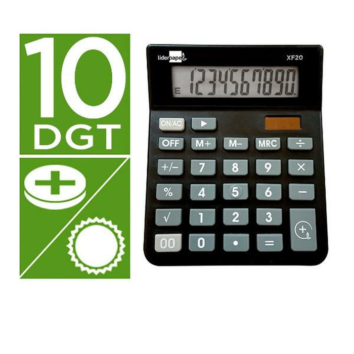 Calculator Liderpapel XF26 Negru Plastic