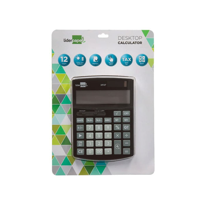 Calculator Liderpapel XF27 Negru Plastic