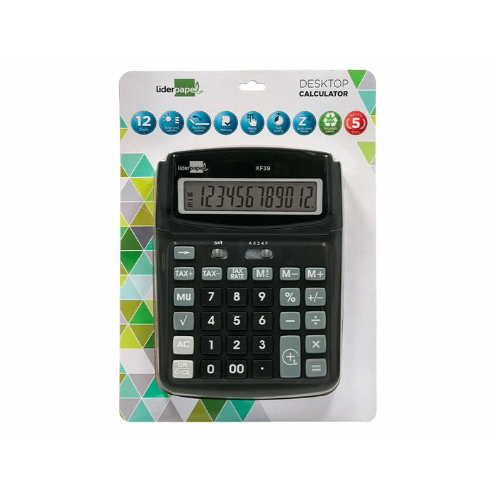 Calculator Liderpapel XF39 Negru Plastic