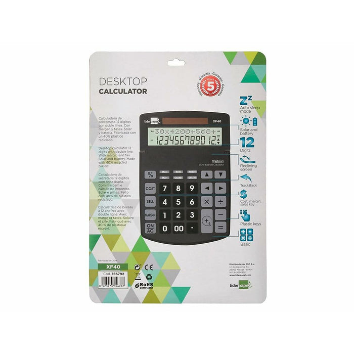 Calculator Liderpapel XF40 Negru