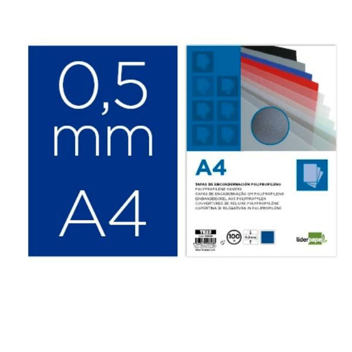 Set de capace Liderpapel TE23 Albastru Carton A4