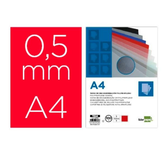 Set de capace Liderpapel TE24 Roșu Carton A4