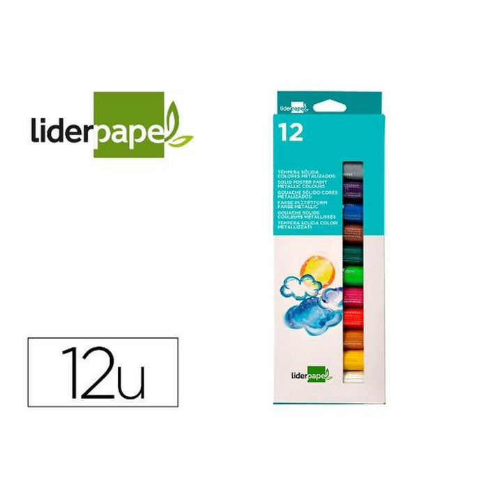 Tempera Liderpapel TP72 Multicolor (12 Piese)