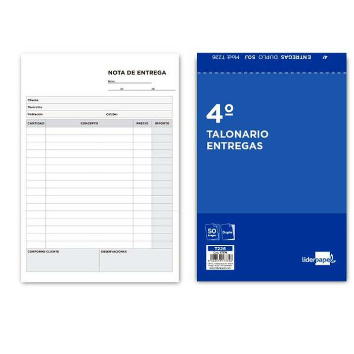 Registru de livrări Liderpapel T226 (5 Unități)