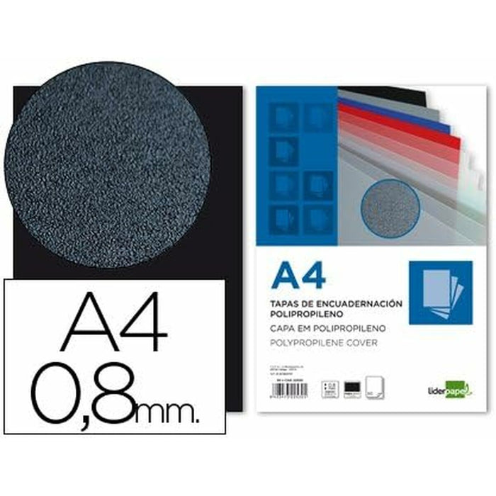 Set de capace Liderpapel TE12 Plastic Negru A4 (50 Unități)