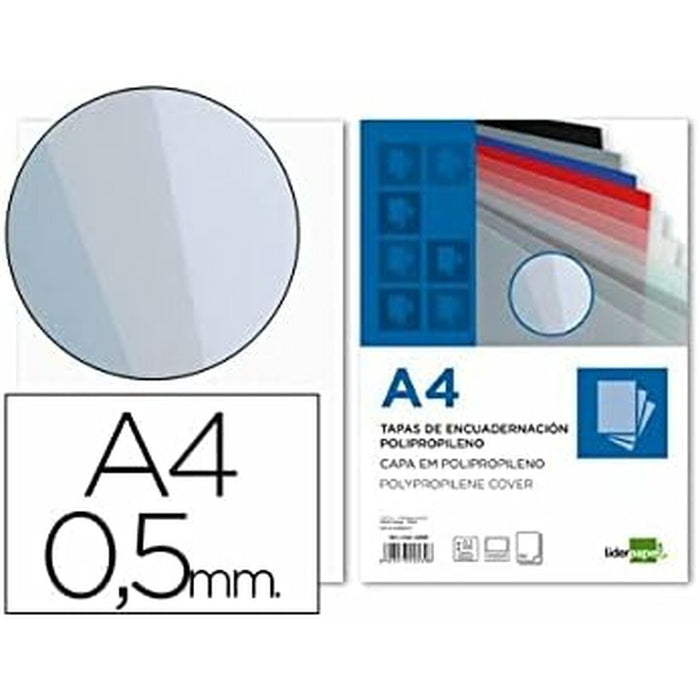 Set de capace Liderpapel TE15 Plastic Transparent A4 (100 Unități)