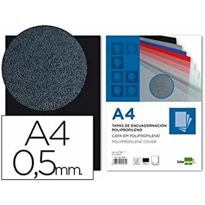 Set de capace Liderpapel TE11 Plastic Negru (100 Unități)