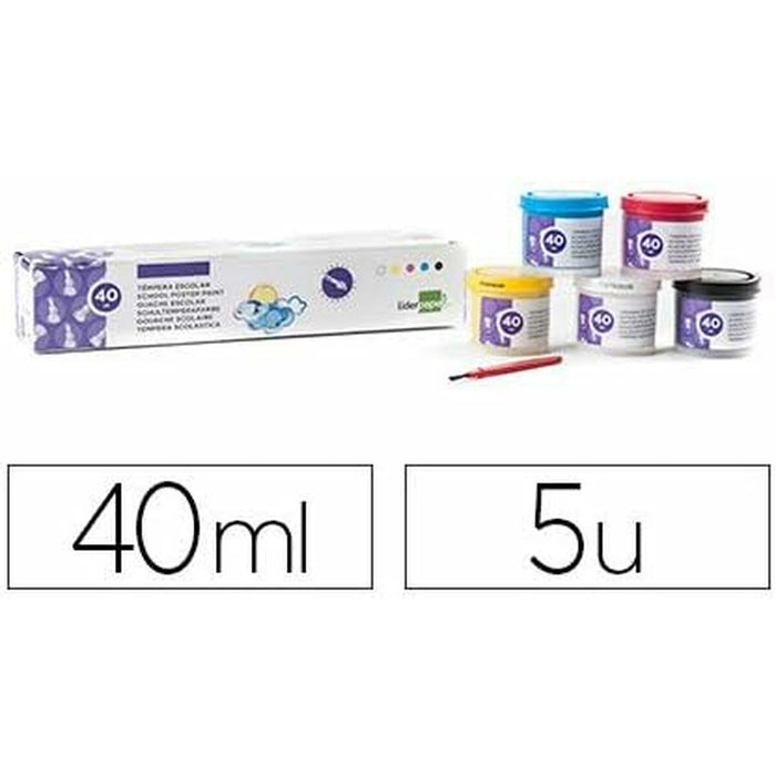Tempera Liderpapel TP55 Multicolor 40 ml (5 Piese)
