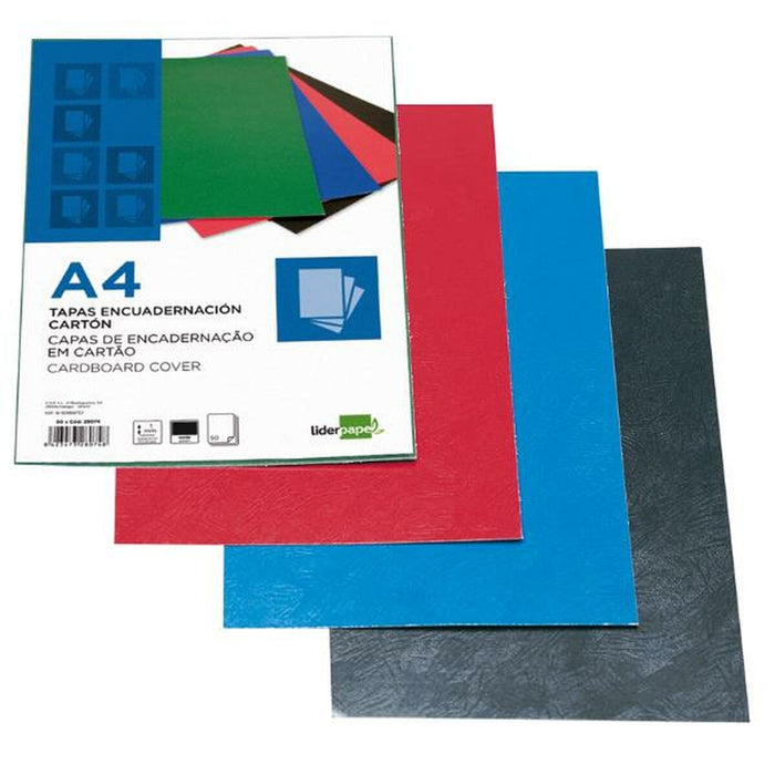 Set de capace Liderpapel TE02 Carton Negru (50 Unități)