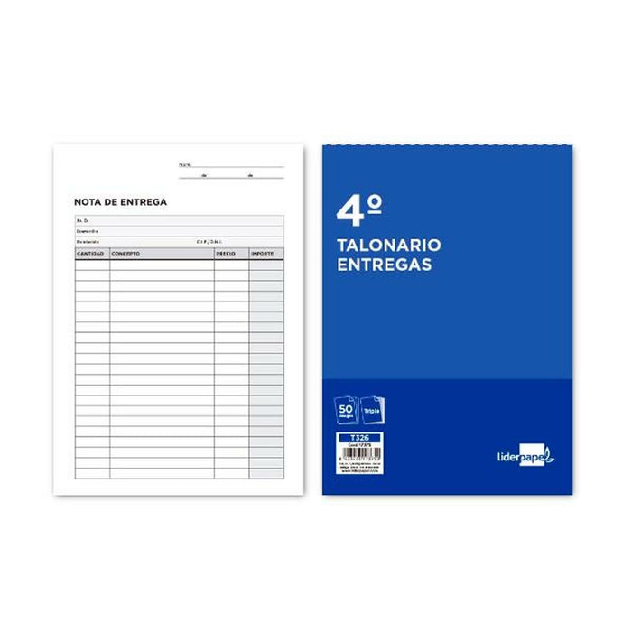 Registru de livrări Liderpapel T326 A4 80 Frunze