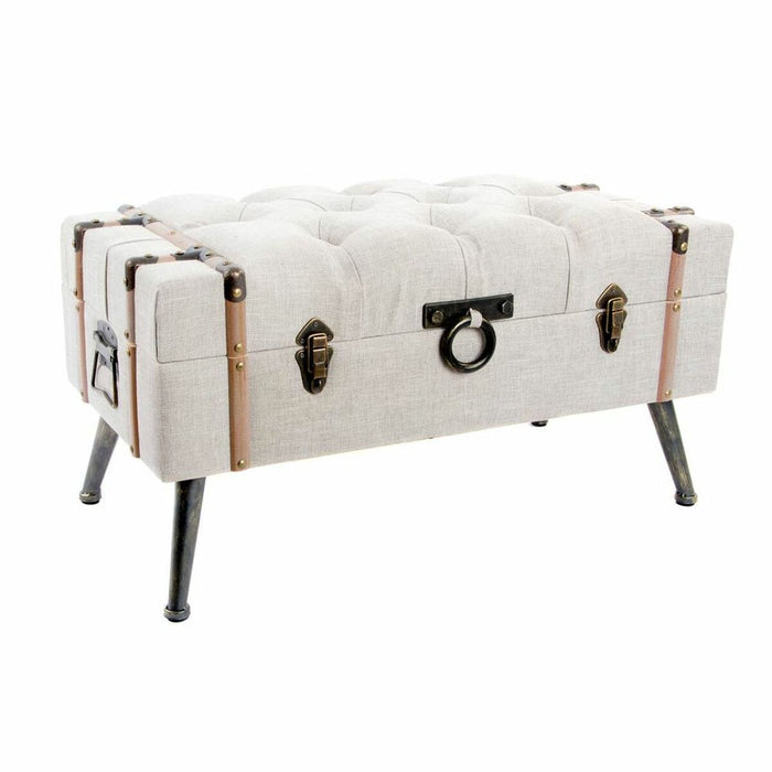 Banchetă DKD Home Decor   Maro Negru Bej Lemn Lemn MDF 82 x 42 x 43 cm