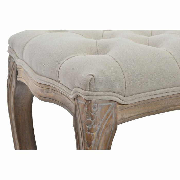 Banchetă DKD Home Decor   110 x 37 x 48 cm Natural Bej Lemn Lemn de cauciuc
