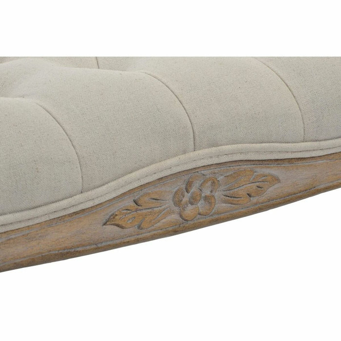 Banchetă DKD Home Decor   110 x 37 x 48 cm Natural Bej Lemn Lemn de cauciuc