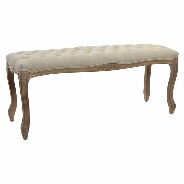 Banchetă DKD Home Decor   110 x 37 x 48 cm Natural Bej Lemn Lemn de cauciuc