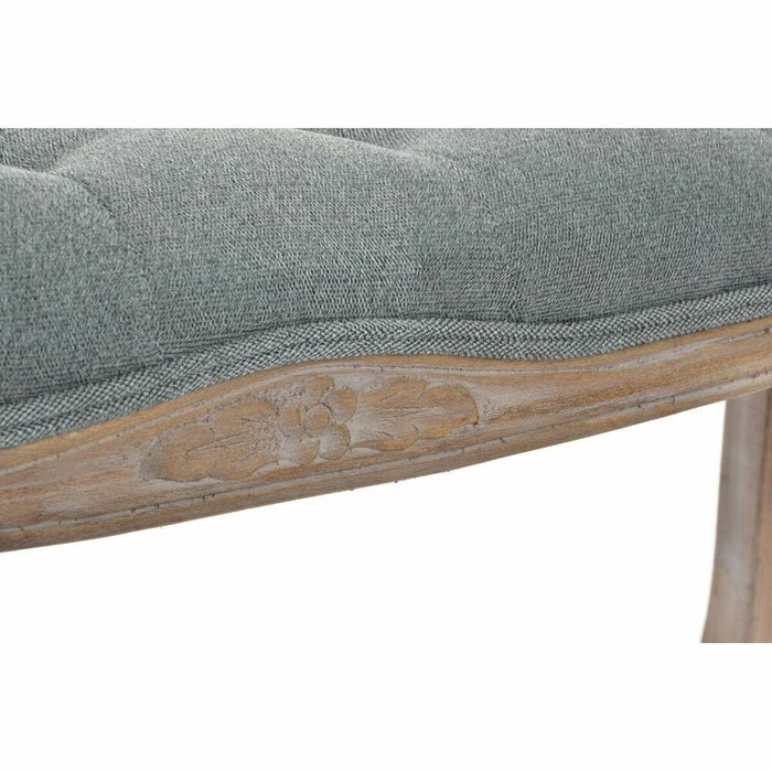 Banchetă DKD Home Decor   Gri Natural Lemn Poliester Gri închis (112 x 36 x 48 cm)
