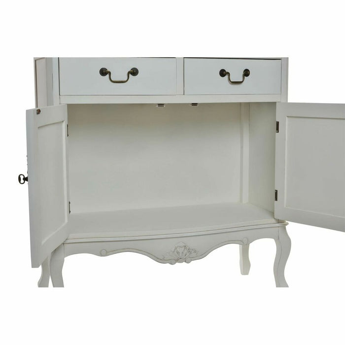 Stand Prezentare DKD Home Decor Geam Lemn Alb (88 x 40 x 200 cm)