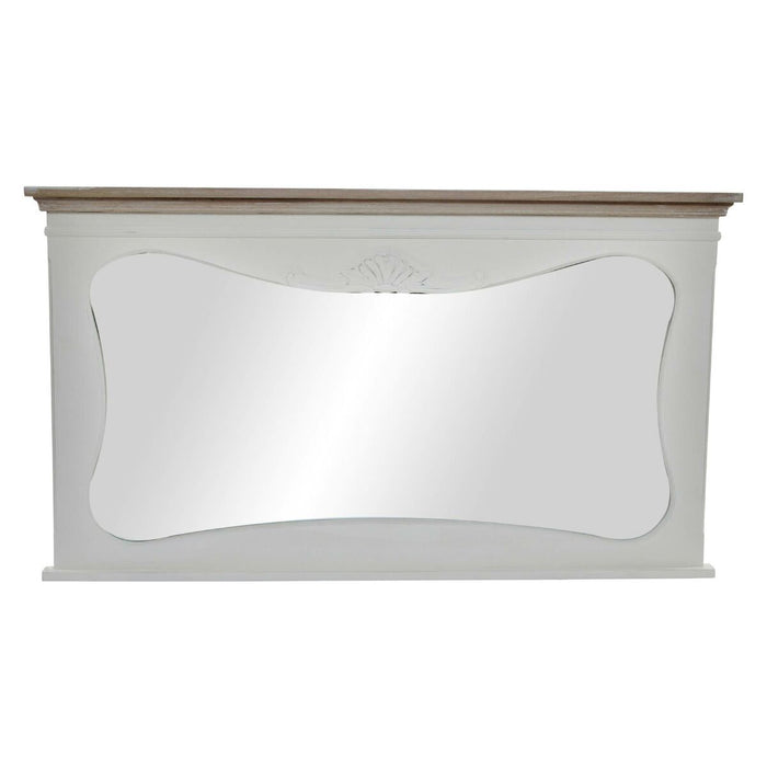 Oglindă de perete DKD Home Decor Alb Lemn Natural 105 x 64 x 4,5 cm