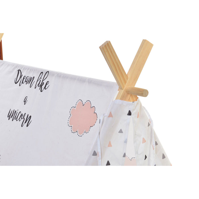 Cort DKD Home Decor Bumbac Lemn Unicorn (110 x 110 x 106 cm)