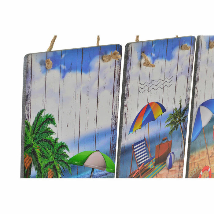Decorațiune de Perete DKD Home Decor Plajă Mediterană 20 x 1,6 x 30 cm (3 Piese)