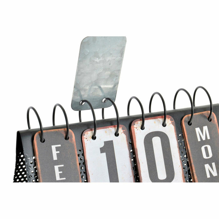 Calendar de birou DKD Home Decor Alb Negru 34 x 13 x 21 cm
