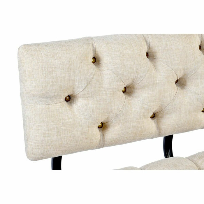 Banchetă DKD Home Decor   Brad Negru Bej Maro Poliester (100 x 51 x 77 cm)