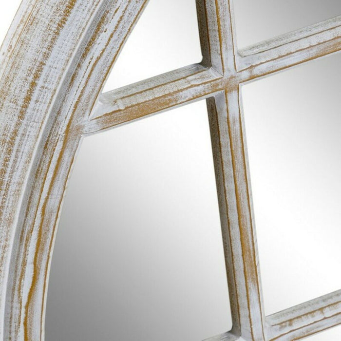 Oglindă de perete DKD Home Decor Geam Alb Fier Lemn MDF murat (90 x 2 x 90 cm)