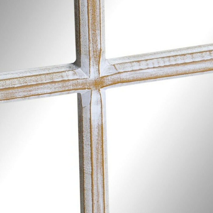 Oglindă de perete DKD Home Decor Geam Alb Fier Lemn MDF murat (90 x 2 x 90 cm)