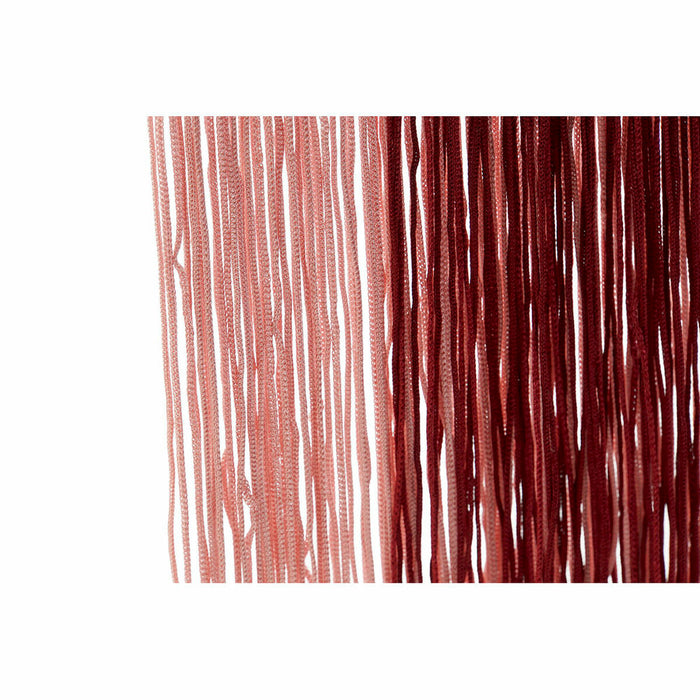 Závěsné zrcátko DKD Home Decor Bordo Roz deschis Lemn Metal Franjuri 33,5 x 1 x 54 cm (2 Unități)