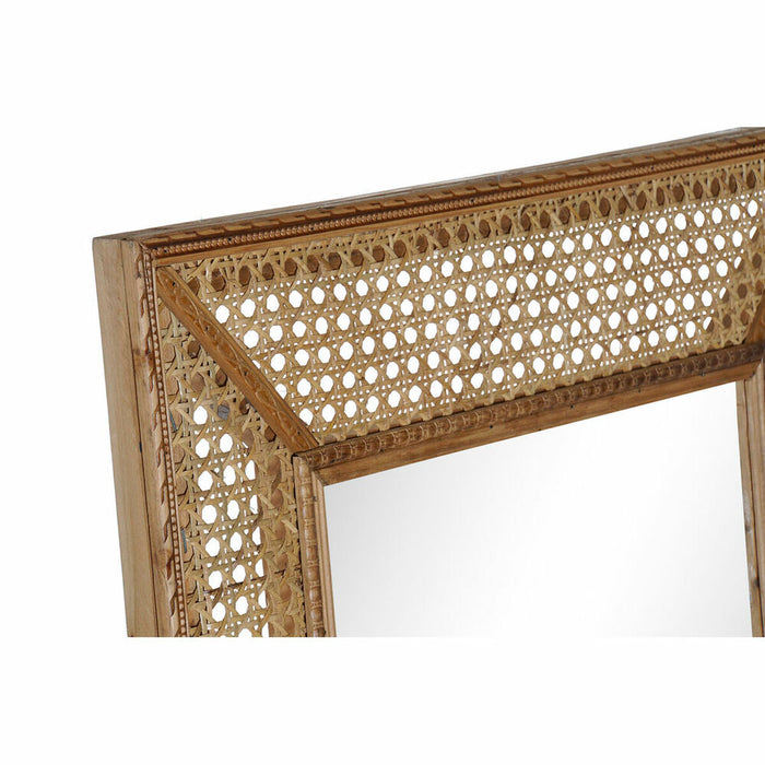 Oglindă de perete DKD Home Decor 54 x 4,5 x 150 cm Natural Maro răchită Bali