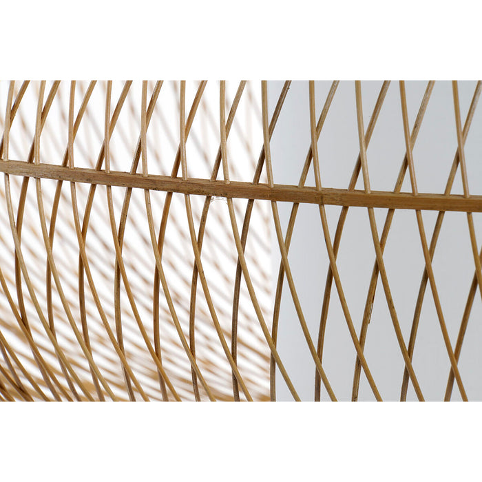 Lustră DKD Home Decor Alb Natural Bambus 40 W 83 x 83 x 40 cm