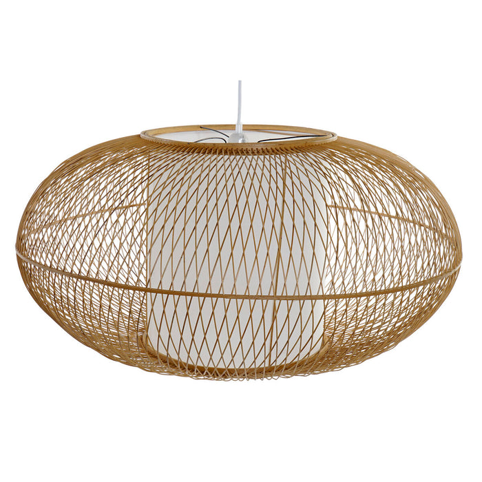 Lustră DKD Home Decor Alb Natural Bambus 40 W 83 x 83 x 40 cm