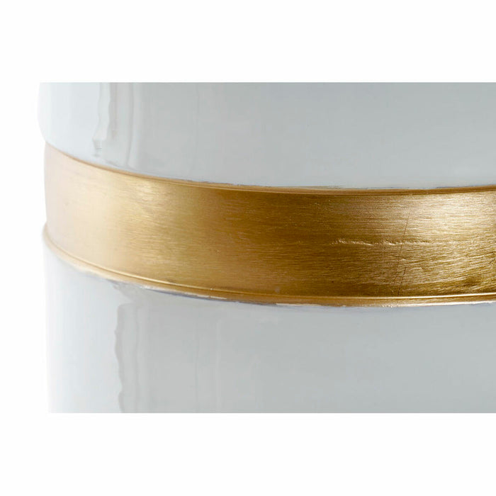 Taburet DKD Home Decor Aluminiu Auriu* Albastru celest (29 x 29 x 26 cm)